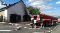 Požár domu Zárybnických, foto: VCH